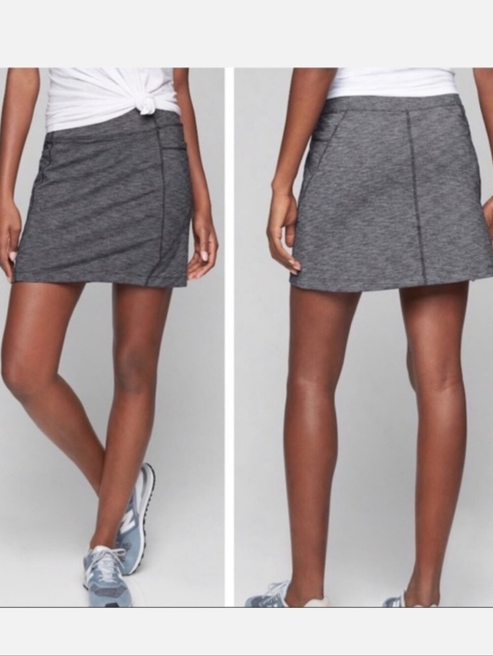Athleta Gray Excursion Hiking Skort Medium TALL